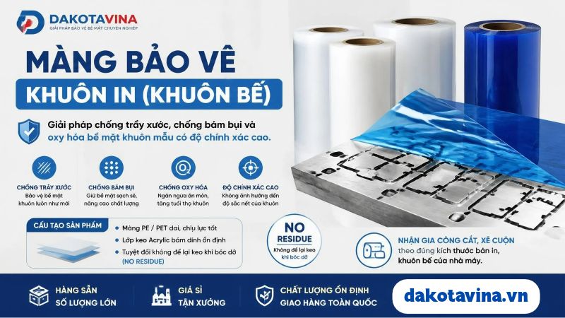 Màng bọc dán bảo vệ mặt khuôn in khuôn bế Dakotavina