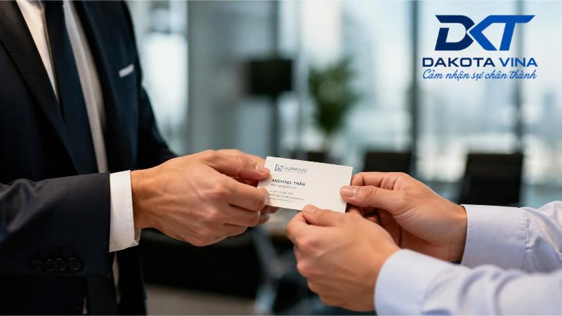 Nghệ thuật trao nhận danh thiếp chuyên nghiệp trong giao tiếp kinh doanh