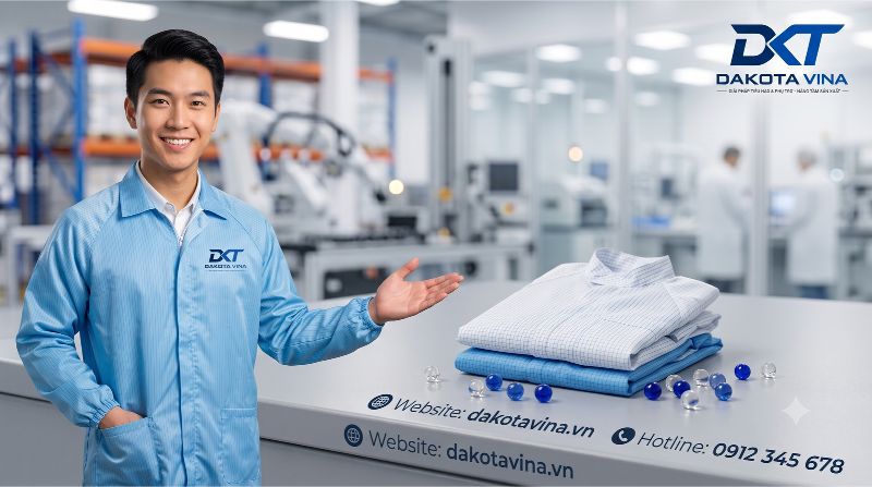 Quần áo phòng sạch chống tĩnh điện ESD Dakotavina