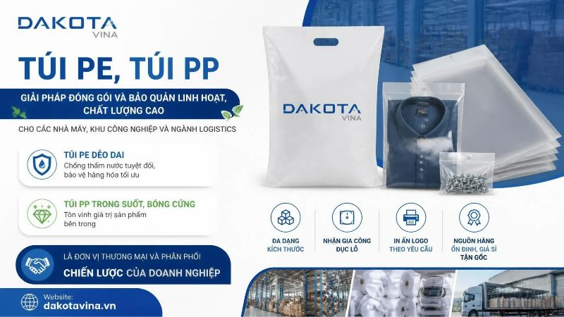 Túi PE túi PP đóng gói công nghiệp Dakotavina